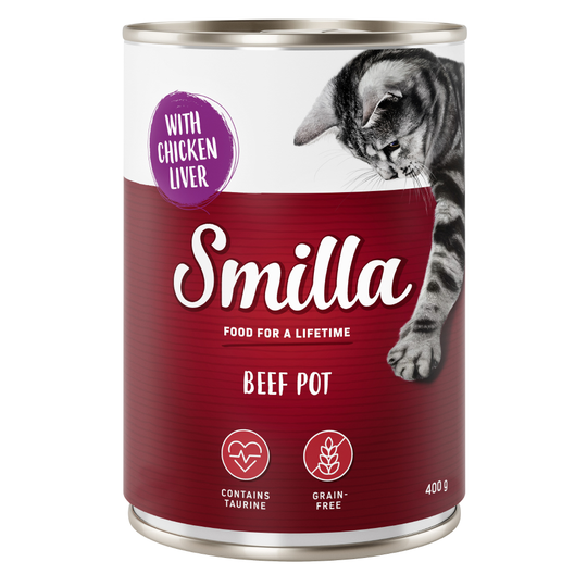 Smilla-nautapata 6 x 400 g - nautaa kananmaksalla