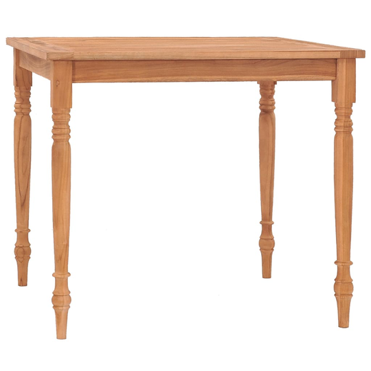 vidaXL Batavia pöytä 85x85x75 cm täysi tiikki