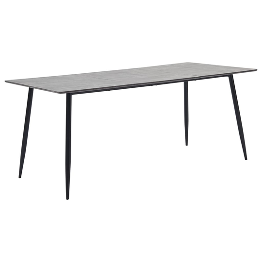 vidaXL Ruokapöytä harmaa 200x100x75 cm MDF
