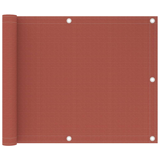 vidaXL Parvekkeen suoja terrakotta 75x300 cm HDPE