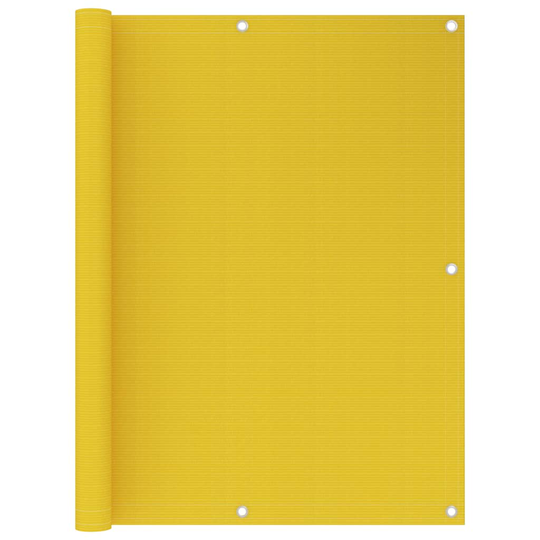 vidaXL Parvekkeen suoja keltainen 120x500 cm HDPE