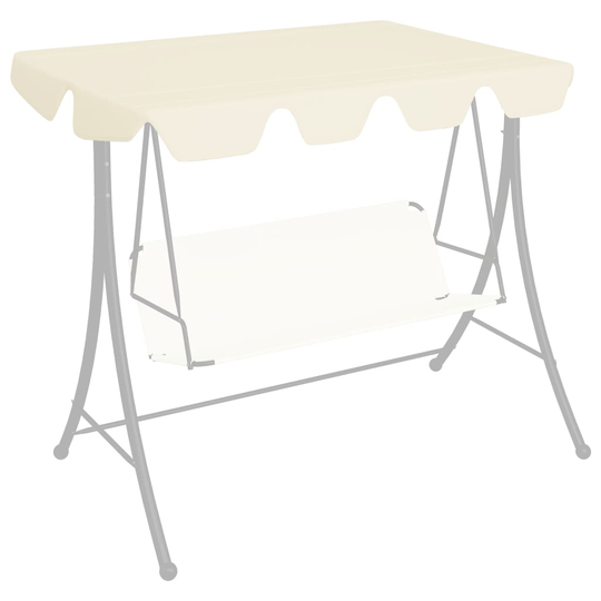 vidaXL Vaihtokatos puutarhakeinuun kerma 150/130x70/105 cm