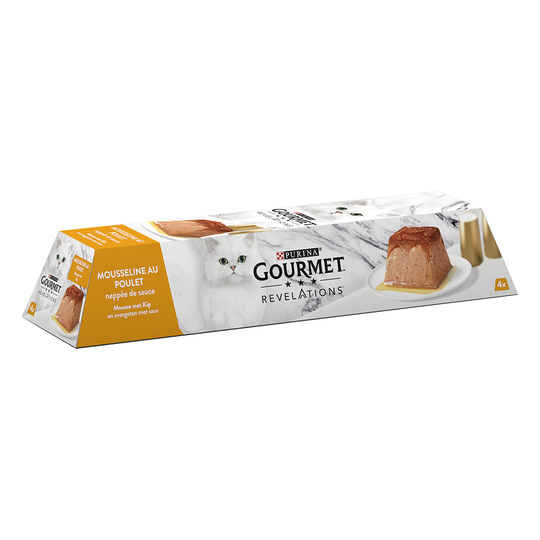 8 + 4 kaupan päälle! Gourmet Revelations Mousse -kissanruoka - kana (12 x 57 g)