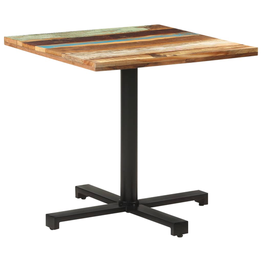 vidaXL Bistropöytä neliö 80x80x75 cm kierrätetty täyspuu