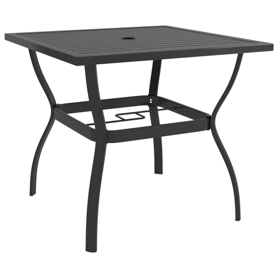 vidaXL Puutarhapöytä antrasiitti 81,5x81,5x72 cm teräs