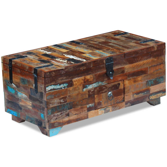 vidaXL Sohvapöytä kierrätetty massiivipuu 80x40x35 cm