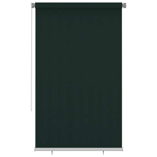vidaXL Rullaverho ulkotiloihin 140x230 cm tummanvihreä HDPE