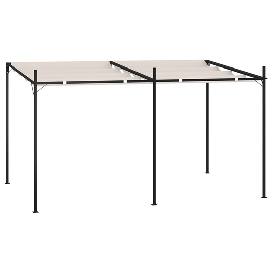 vidaXL Katos sisäänvedettävällä katolla 400x300x233 cm kerma