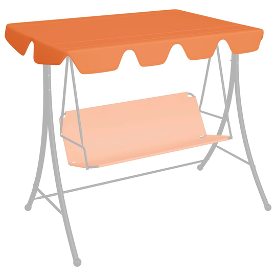 vidaXL Vaihtokatos puutarhakeinuun oranssi 150/130x70/105 cm