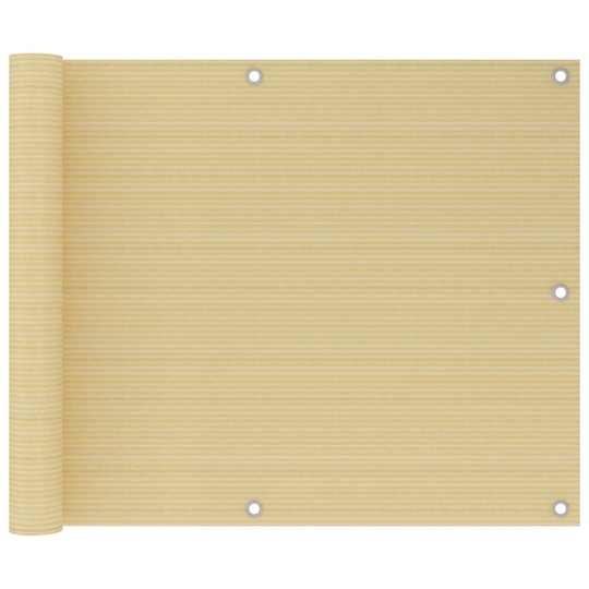 vidaXL Parvekkeen suoja beige 75x400 cm HDPE