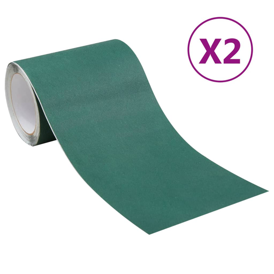 vidaXL Keinonurmiteipit 2 kpl 0,15x10 m vihreä