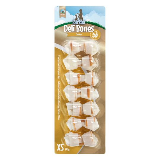 Barkoo Deli Bones Chicken, solmittu - XS, 7 kpl, kukin 5 cm (84 g)