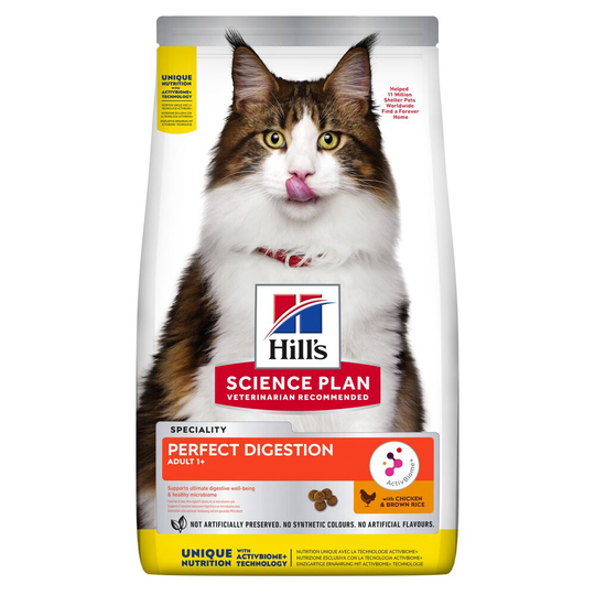 7 kg / 10 kg Hill's Science Plan Digestive -kissanruokaa erikoishintaan! - Adult Perfect Digestion 7 kg