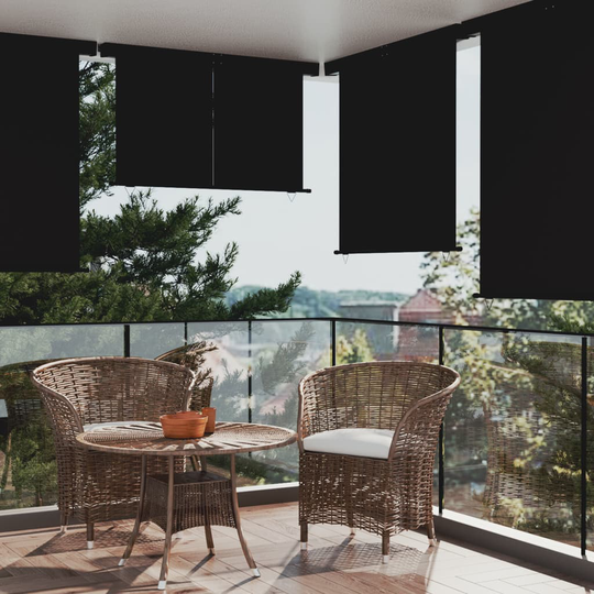 vidaXL Parvekkeen sivumarkiisi 170x250 cm musta