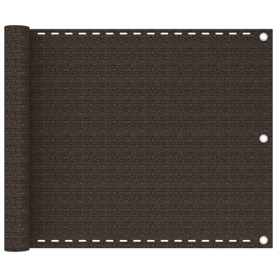 vidaXL Parvekkeen suoja ruskea 75x400 cm HDPE