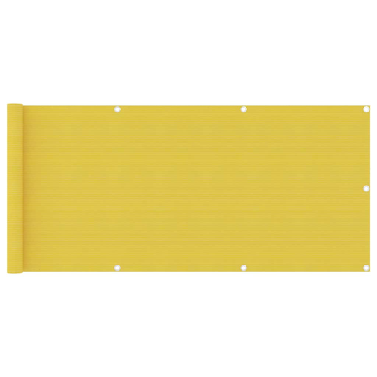 vidaXL Parvekkeen suoja keltainen 75x300 cm HDPE