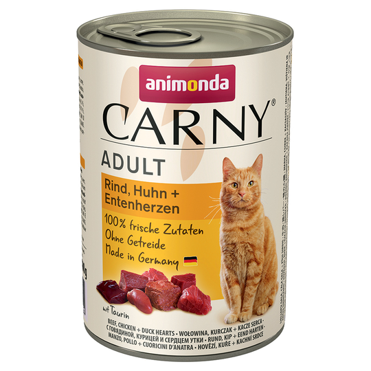 Animonda Carny Adult 6 x 400 g - nauta, kana & ankansydän