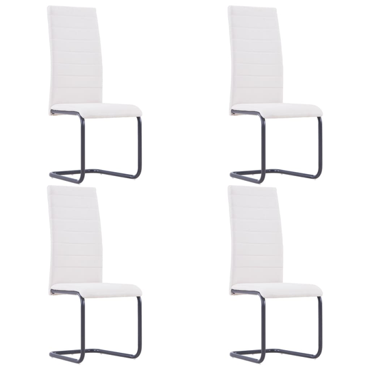 vidaXL Ruokatuolit takajalattomat 4 kpl kerma kangas