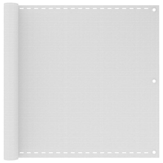 vidaXL Parvekkeen suoja valkoinen 90x500 cm HDPE