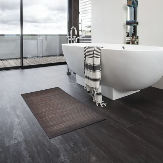 vidaXL Bambu kylpymatto 2 kpl 60x90 cm tummanruskea