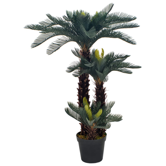 vidaXL Tekokasvi Japaninkäpypalmu ruukulla vihreä 125 cm