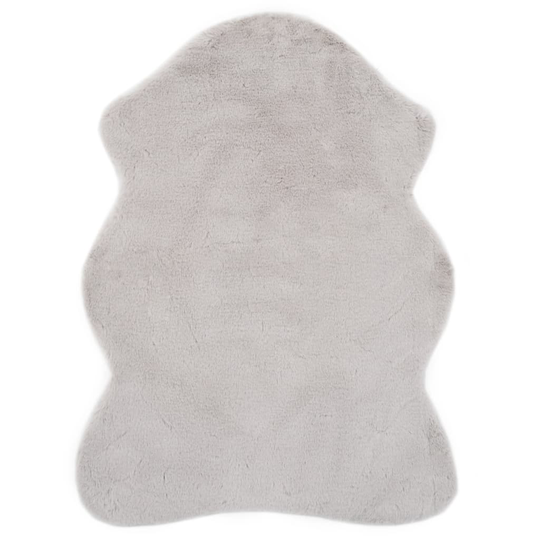 vidaXL Matto 65x95 cm jäniksen tekonahka harmaa