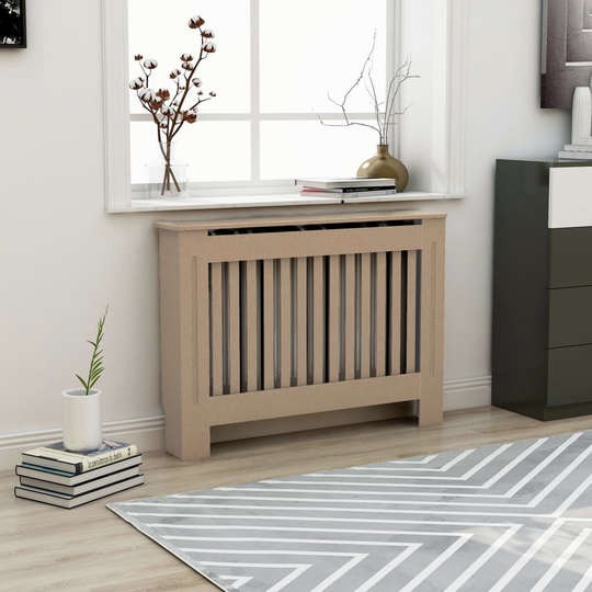 vidaXL Lämpöpatterin suoja 112x19x81 cm MDF