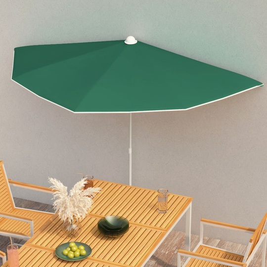 vidaXL Puoliaurinkovarjo tangolla 180x90 cm vihreä