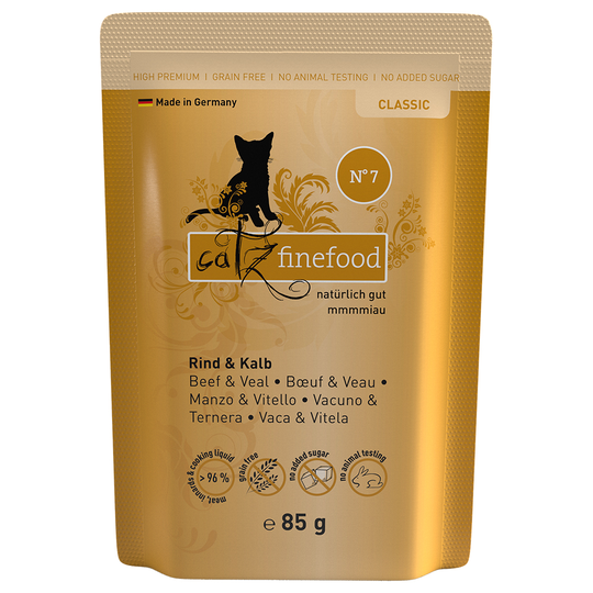 catz finefood Pouch 8 x 85 g - nauta & vasikka