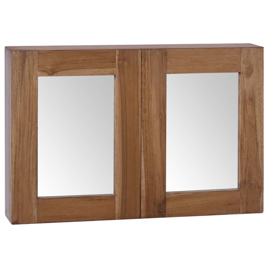 vidaXL Peilikaappi 60x10x40 cm täysi tiikki
