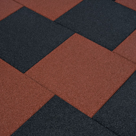 vidaXL Kaatumissuojalevyt 18 kpl kumi 50x50x3 cm musta