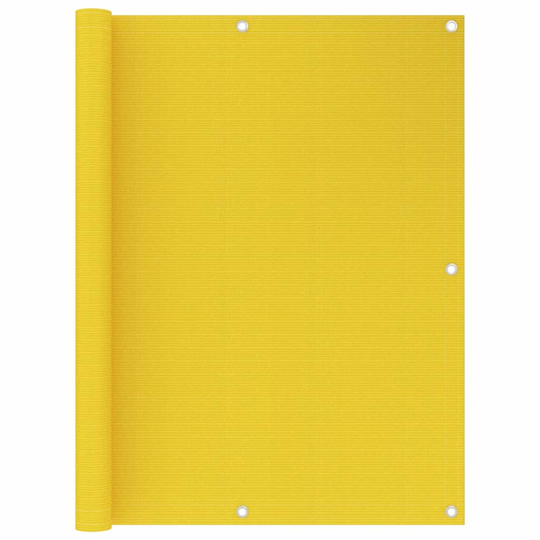 vidaXL Parvekkeen suoja keltainen 120x300 cm HDPE