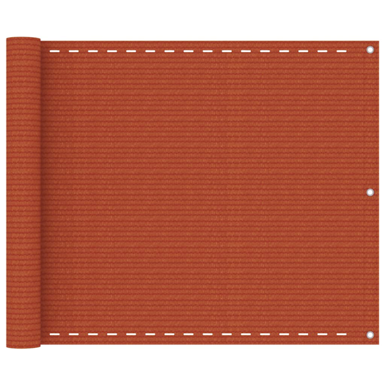 vidaXL Parvekkeen suoja oranssi 75x600 cm HDPE