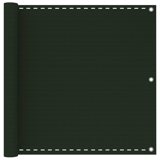 vidaXL Parvekkeen suoja tummanvihreä 90x300 cm HDPE