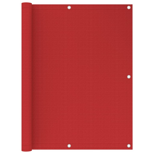 vidaXL Parvekkeen suoja punainen 120x500 cm HDPE