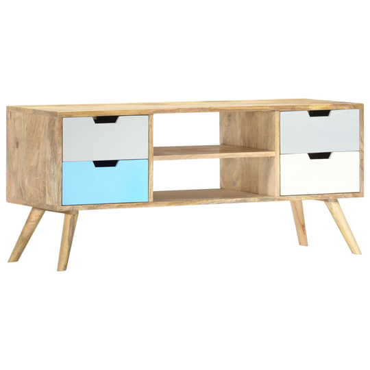 vidaXL TV-taso 110x35x48 cm täysi mangopuu