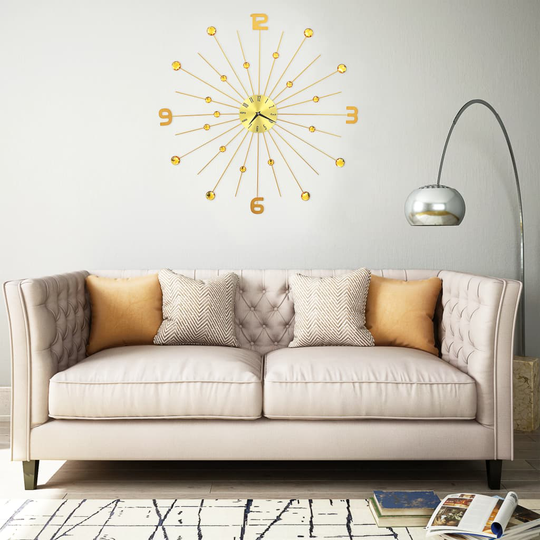 vidaXL Seinäkello metalli 70 cm kultainen
