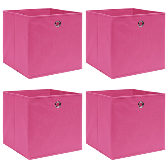 vidaXL Säilytyslaatikot 4 kpl pinkki 32x32x32 cm kangas