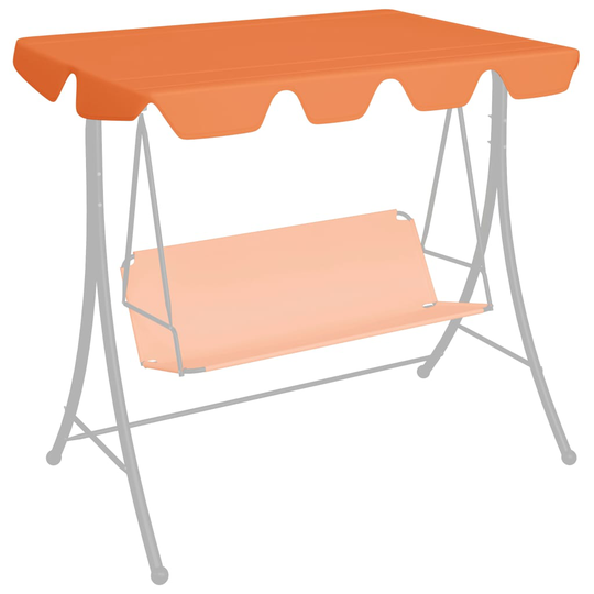 vidaXL Vaihtokatos puutarhakeinuun oranssi 188/168x110/145 cm