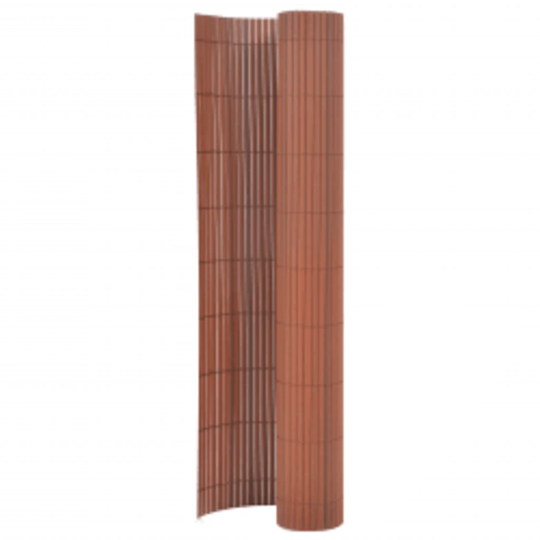 vidaXL Kaksipuolinen puutarha-aita 110x300 cm ruskea