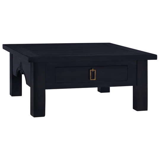 vidaXL Sohvapöytä vaalea musta kahvi 68x68x30 cm täysi mahonki
