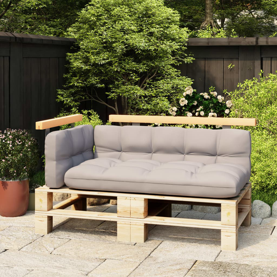 vidaXL Kuormalavasohvan selkänojat 2 kpl 110/70 cm täysi mänty