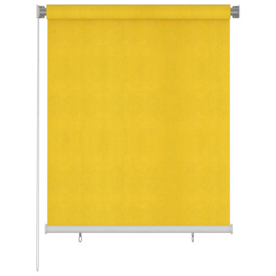 vidaXL Rullaverho ulkotiloihin 120x140 cm keltainen HDPE