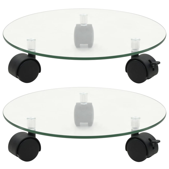 vidaXL Kasvirullakot 2 kpl karkaistu lasi 28 cm pyöreä