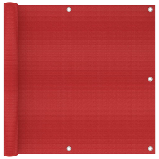 vidaXL Parvekkeen suoja punainen 90x300 cm HDPE